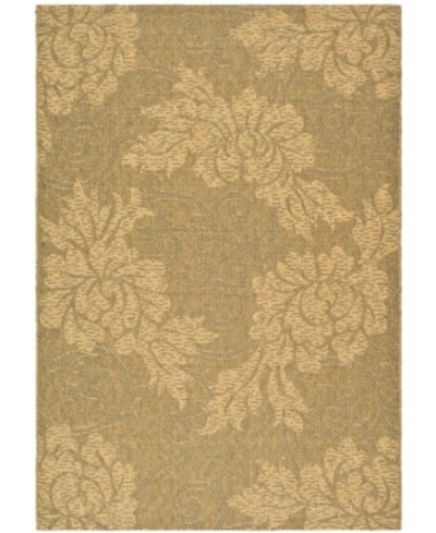 Safavieh Courtyard Cy6957 Gold And Natural 5'3" X 7'7" Outdoor Area Rug