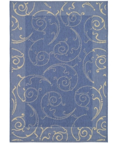 Safavieh Courtyard Cy2665 Blue And Natural 2'3" X 14' Runner Outdoor Area Rug