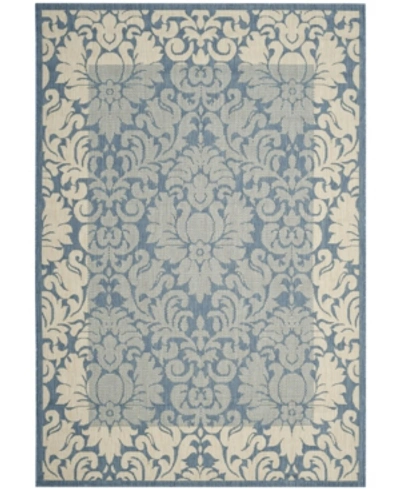 Safavieh Courtyard Cy2727 Blue And Natural 2'7" X 5' Outdoor Area Rug