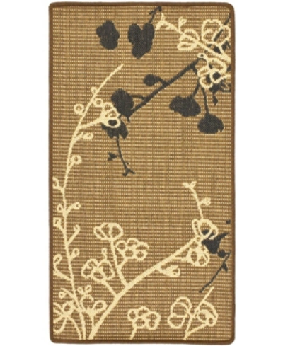 Safavieh Courtyard Cy4038 Brown Natural And Black 6'7" X 6'7" Square Outdoor Area Rug