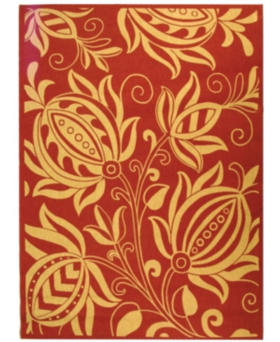Safavieh Courtyard Cy2961 Red And Natural 2'3" X 14' Runner Outdoor Area Rug