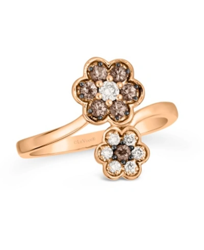 Le Vian Chocolate Diamond & Vanilla Diamonds Ring (3/8 Ct. T.w.) In 14k Rose, Yellow Or White Gold In Rose Gold