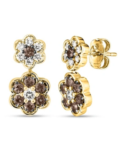 Le Vian Chocolate Diamond & Vanilla Diamond (7/8 Ct. T.w.) Drop Earrings In 14k Rose, Yellow Or White Gold In Yellow Gold