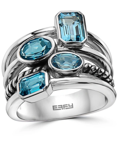 Effy Collection Effy London Blue Topaz Statement Ring (3-1/20 Ct. T.w.) In Sterling Silver