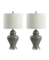 Jonathan Y Qin Classic Cottage Led Table Lamp, Set Of 2 In Gray