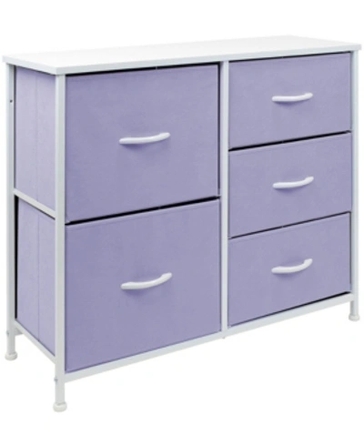 Sorbus 5-drawers Chest Dresser In Purple