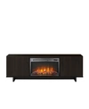 A DESIGN STUDIO FLEUR TV STAND WITH FIREPLACE FOR TVS UP TO 60"