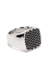 Tom Wood Cushion Spinel-embellished Signet Ring In Silber