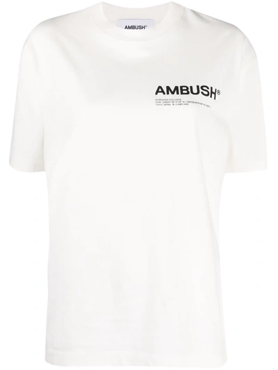 Ambush Workshop Logo棉质平纹针织t恤 In Brown