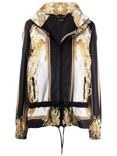 Versace Medusa Renaissance 印花运动夹克 In Black,yellow,white