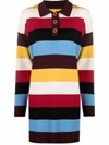 LA DOUBLEJ STRIPED KNITTED DRESS