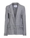 AGLINI AGLINI WOMAN BLAZER GREY SIZE 6 COTTON,49662243JJ 3