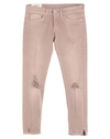 Dondup Cropped Pants In Light Brown