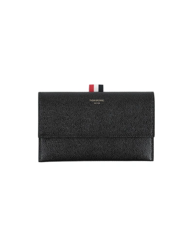 Thom Browne Checkbook Holders In Black