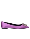 Roger Vivier Ballet Flats In Mauve