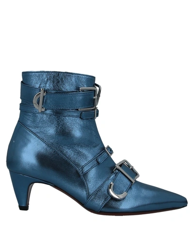 Alexa Chung Ankle Boots In Slate Blue
