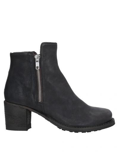 Officine Creative Italia Ankle Boots In Dark Brown