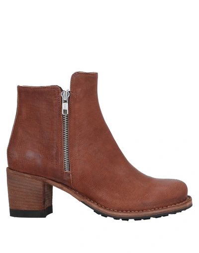 Officine Creative Italia Ankle Boots In Tan