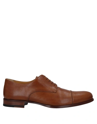 A.testoni Lace-up Shoes In Tan