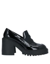 Vic Matie Gear Heel Leather Loafer In Nero