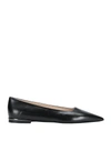 Shop Furla Code Ballerina Woman Ballet Flats Black Size 6.5 Leather