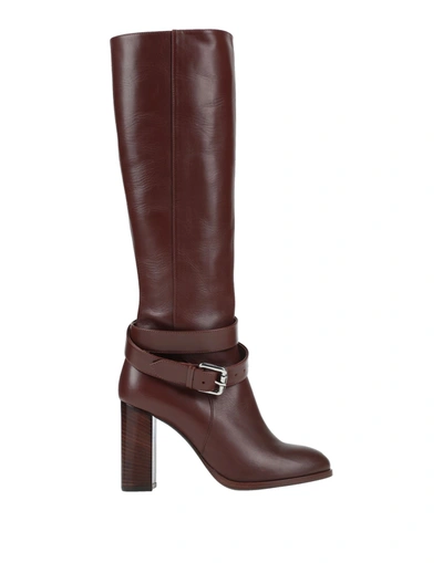 High Knee Boots In Brown