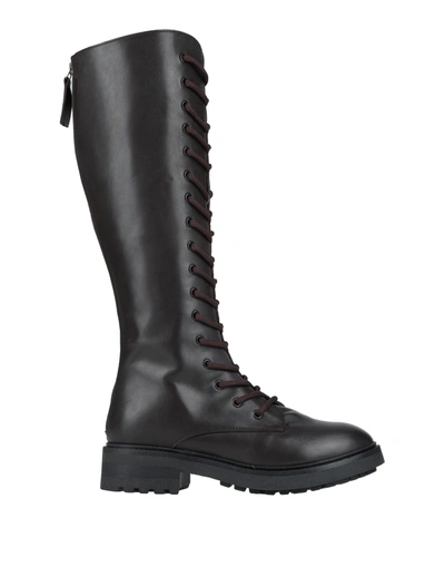 P.a.r.o.s.h Knee Boots In Dark Brown