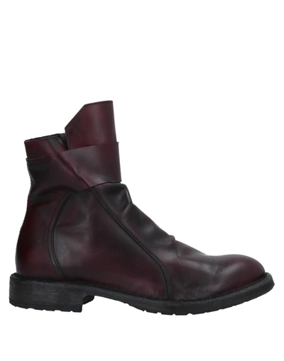 Moma Ankle Boots In Maroon
