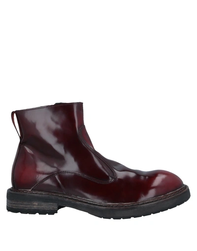 Moma Ankle Boots In Maroon