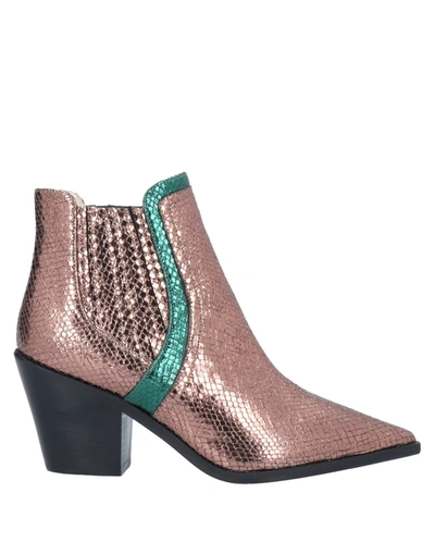 Emanuela Caruso Capri Ankle Boots In Copper