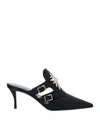 Roger Vivier Embellished Buckled Satin Mules In Black