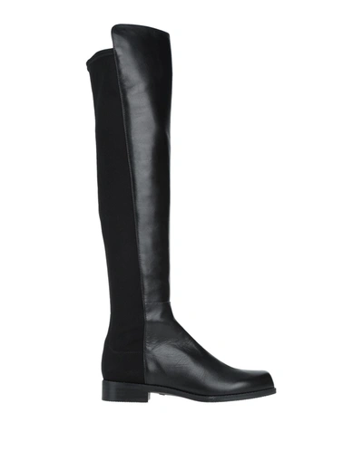 STUART WEITZMAN STUART WEITZMAN WOMAN BOOT BLACK SIZE 6.5 LEATHER, TEXTILE FIBERS,17077981KI 7
