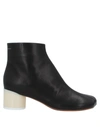 Mm6 Maison Margiela 50mm Leather Ankle Boots In Black