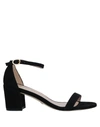 Stuart Weitzman Woman Sandals Black Size 8.5 Leather