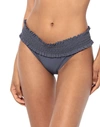 Tory Burch Costa Ruffle Bikini Bottoms In Slate Blue
