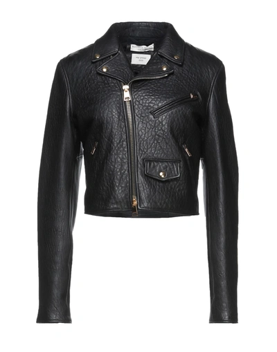 Bottega Veneta Cropped Tumbled-leather Biker Jacket In Black