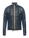 Grey Daniele Alessandrini Jackets In Dark Blue