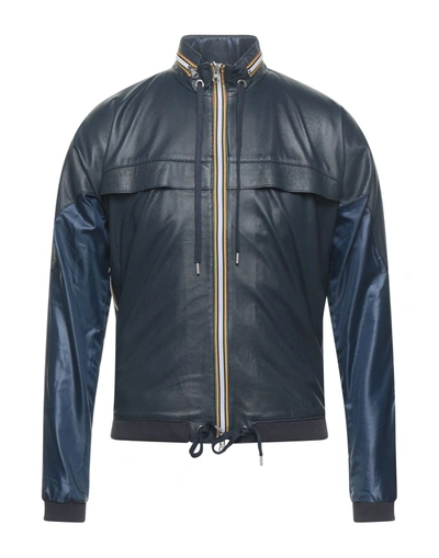 Grey Daniele Alessandrini Jackets In Dark Blue