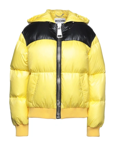 Moschino Down Jackets In Yellow