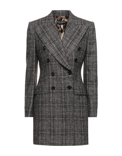 Dolce & Gabbana Overcoats In Brown