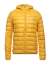 Ea7 Down Jackets In Yellow