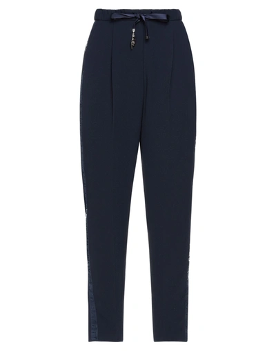 Elisabetta Franchi Casual Pants In Dark Blue