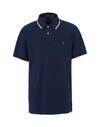 Polo Ralph Lauren Sky Blue T-shirt With Structured Collar In Blue