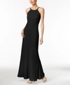 CALVIN KLEIN OPEN-BACK HALTER GOWN