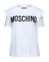 MOSCHINO MOSCHINO WOMAN T-SHIRT WHITE SIZE 6 COTTON,12584928PW 3