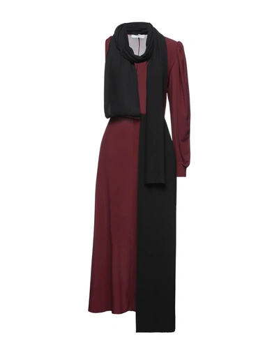Givenchy Midi Dresses In Maroon