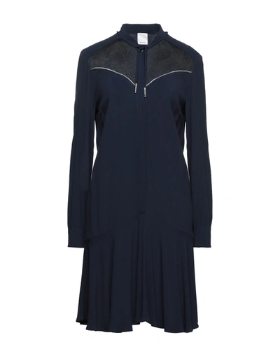 Pinko Short Dresses In Dark Blue