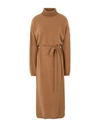 8 By Yoox Midi Dresses In Camel