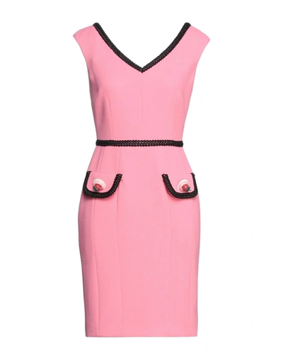 Moschino Short Dresses In Pink