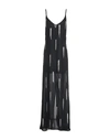 AMEN AMEN WOMAN LONG DRESS BLACK SIZE 6 VISCOSE, GLASS, METAL,15111271QI 6